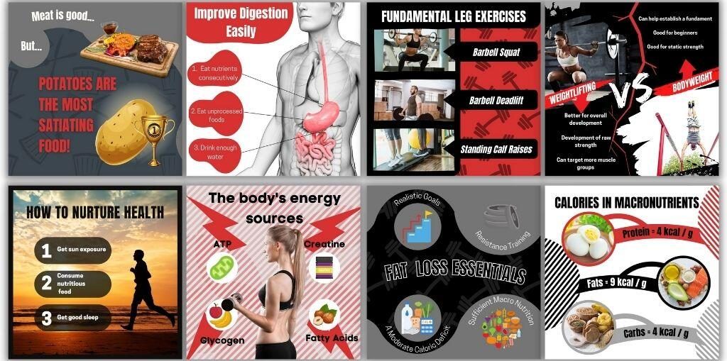 fitness and nutrition content