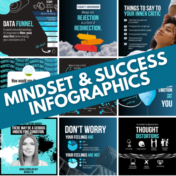 mindset and success infographics