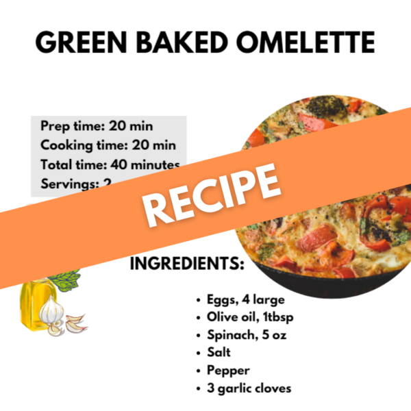 green baked omelette
