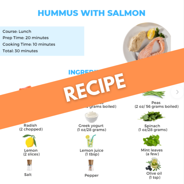 hummus and salmon