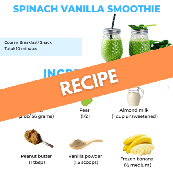 spinach vanilla smoothie