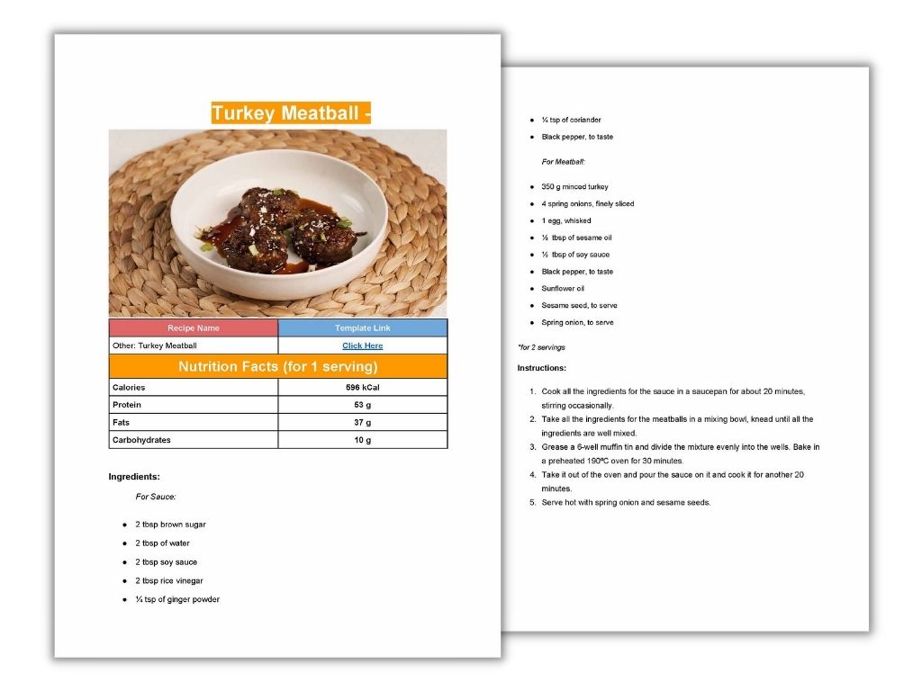 turkey meatball recipe